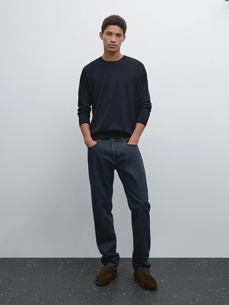 Pull en maille à manches longues coton