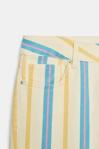 LOW RISE STRIPED STRAIGHT LEG TRF JEANS