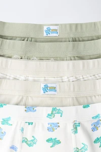 2-6 YEARS / FIVE-PACK OF DINOSAUR BOXERS