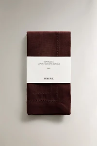 SET OF HEMSTITCHED COTTON NAPKINS (SET 2)