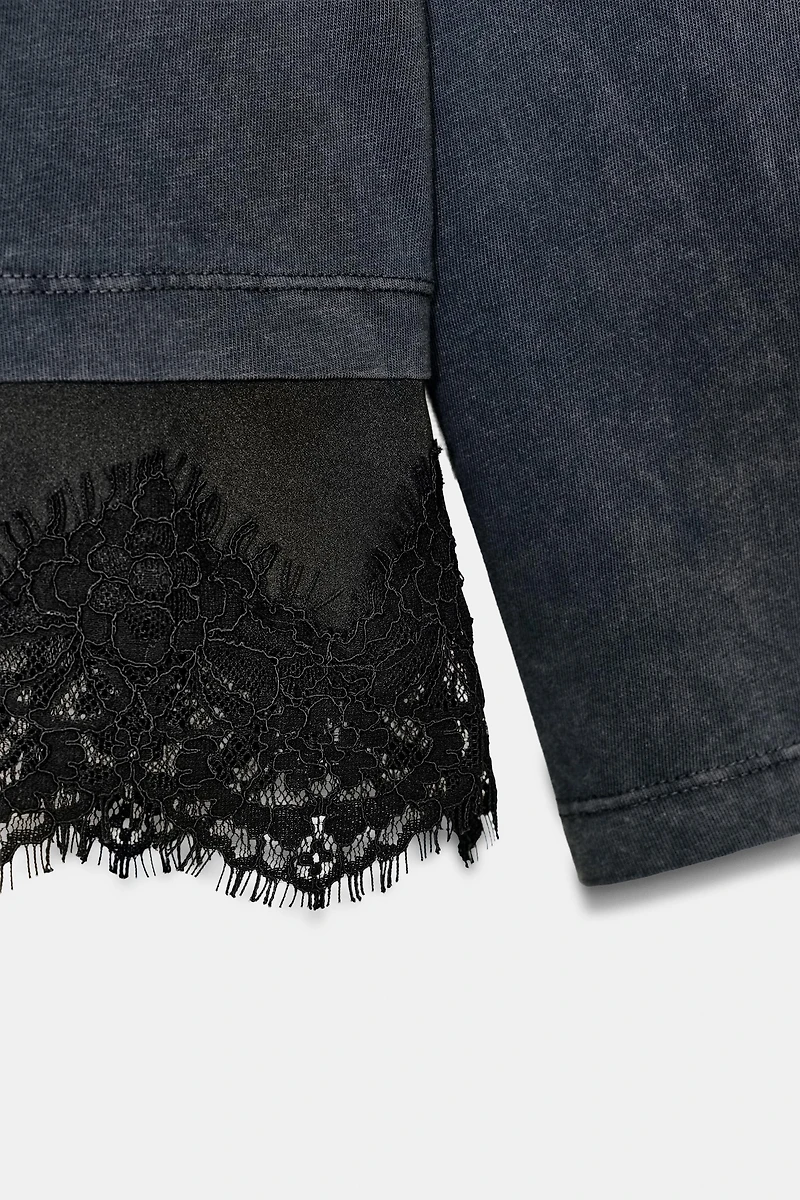 COMBINATION LACE T-SHIRT