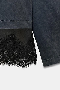 COMBINATION LACE T-SHIRT