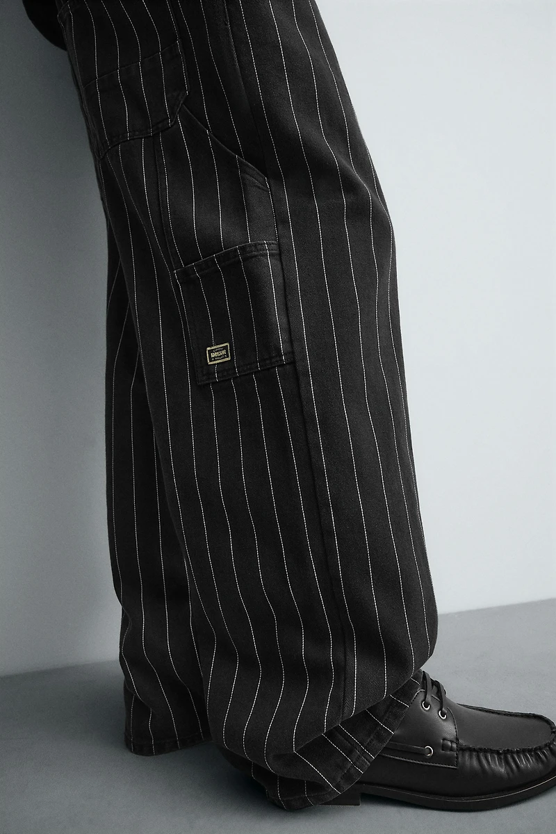 STRIPED BALLOON FIT PANTS