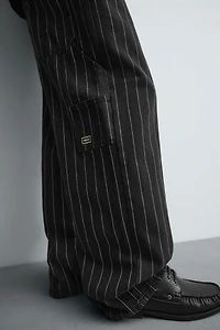 STRIPED BALLOON FIT PANTS