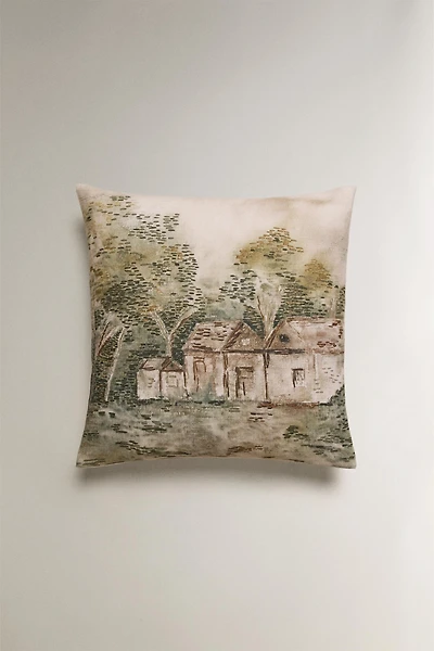 LANDSCAPE PRINT THROW PILLOW COVER