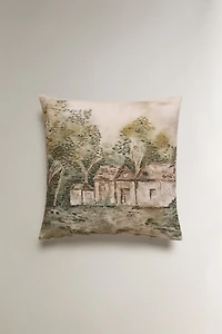 LANDSCAPE PRINT THROW PILLOW COVER