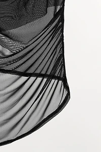 TULLE HALTER TOP