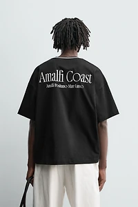RAISED PRINT TEXT T-SHIRT