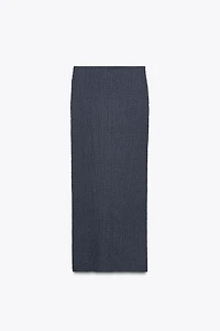 TEXTURED MIDI SKIRT