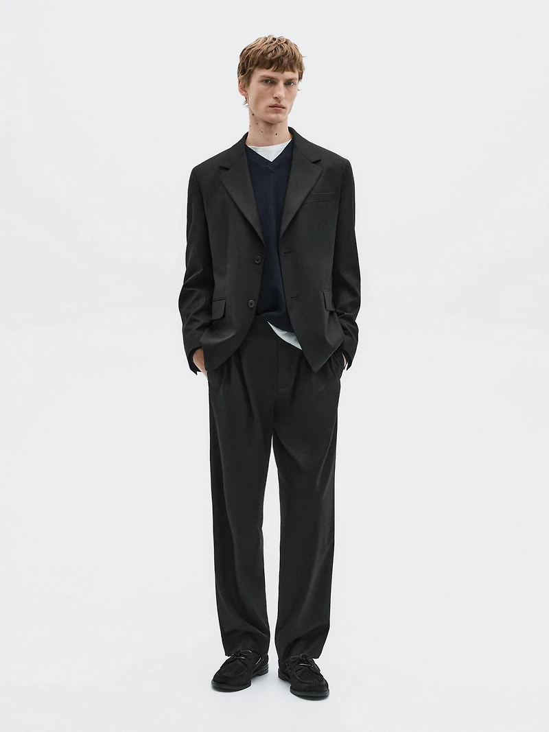 Flannel suit blazer - LIMITED