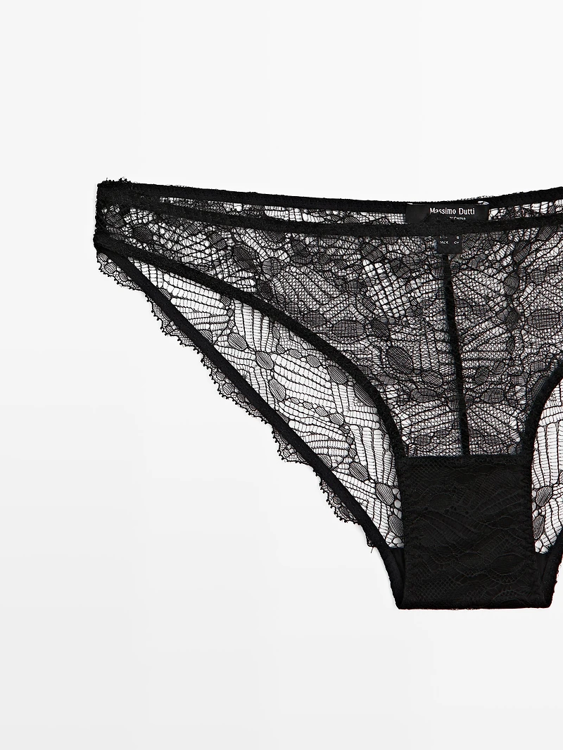 lace briefs with blonde detail