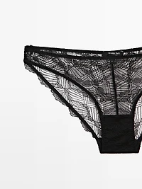 lace briefs with blonde detail