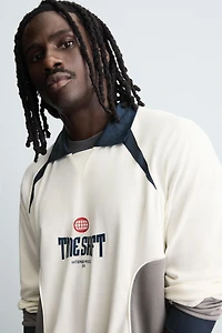 RETRO SOCCER PRINT POLO SHIRT