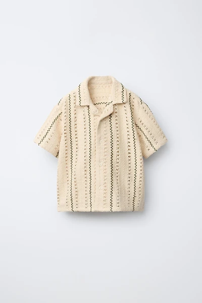 CHEMISE EN MAILLE À RAYURES