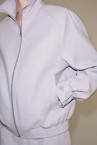 BLOUSON BOMBER AVEC LIN ZW COLLECTION