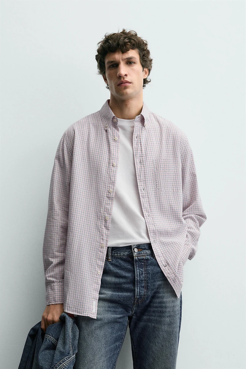 CHEMISE À CARREAUX AVEC POCHE