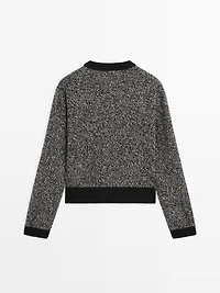 Cardigan en laine mélangée avec boutons dorés