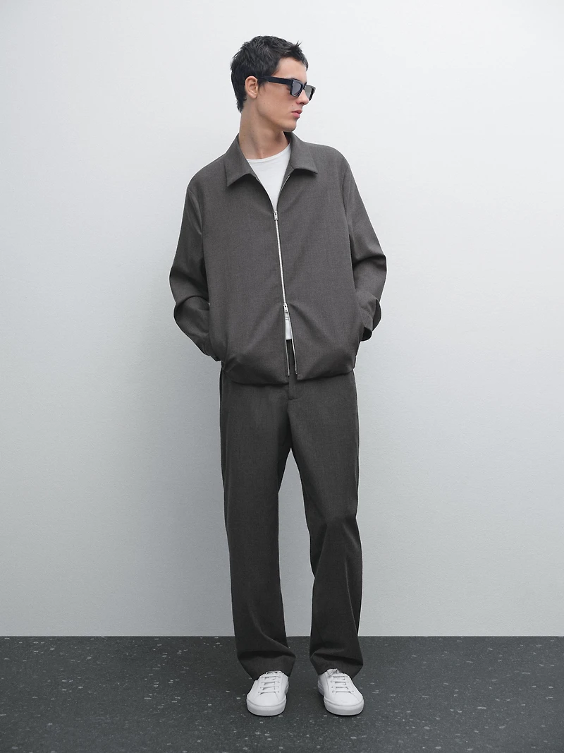 Blouson laine total look