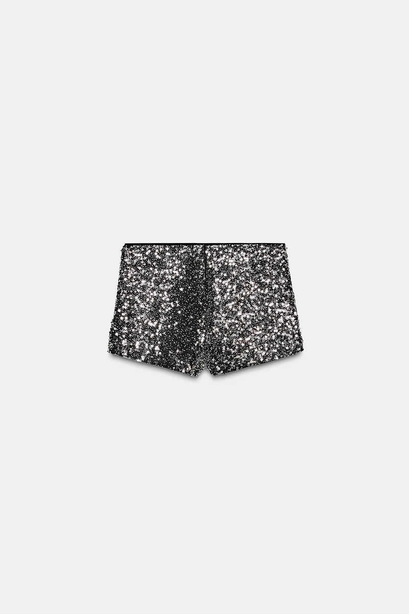 SEQUIN MINI SHORTS