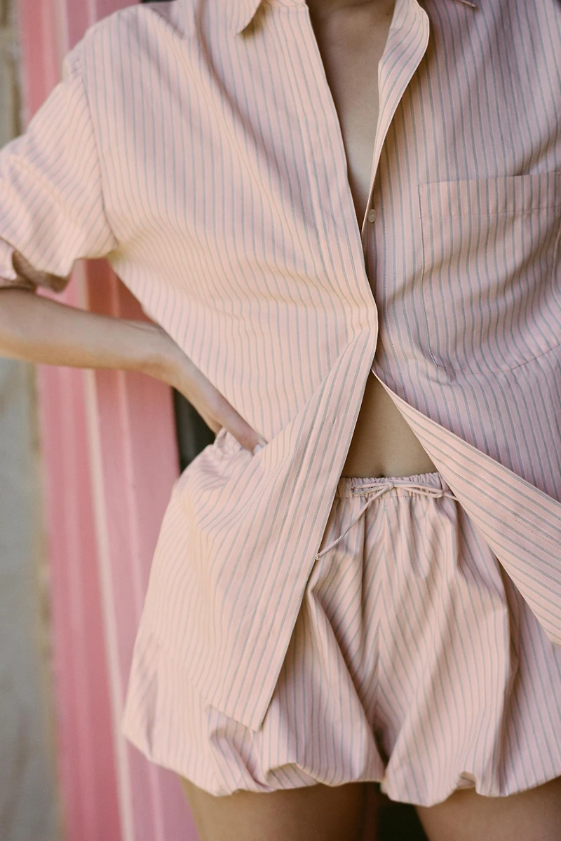 SHORT JUPE-CULOTTE RAYÉ