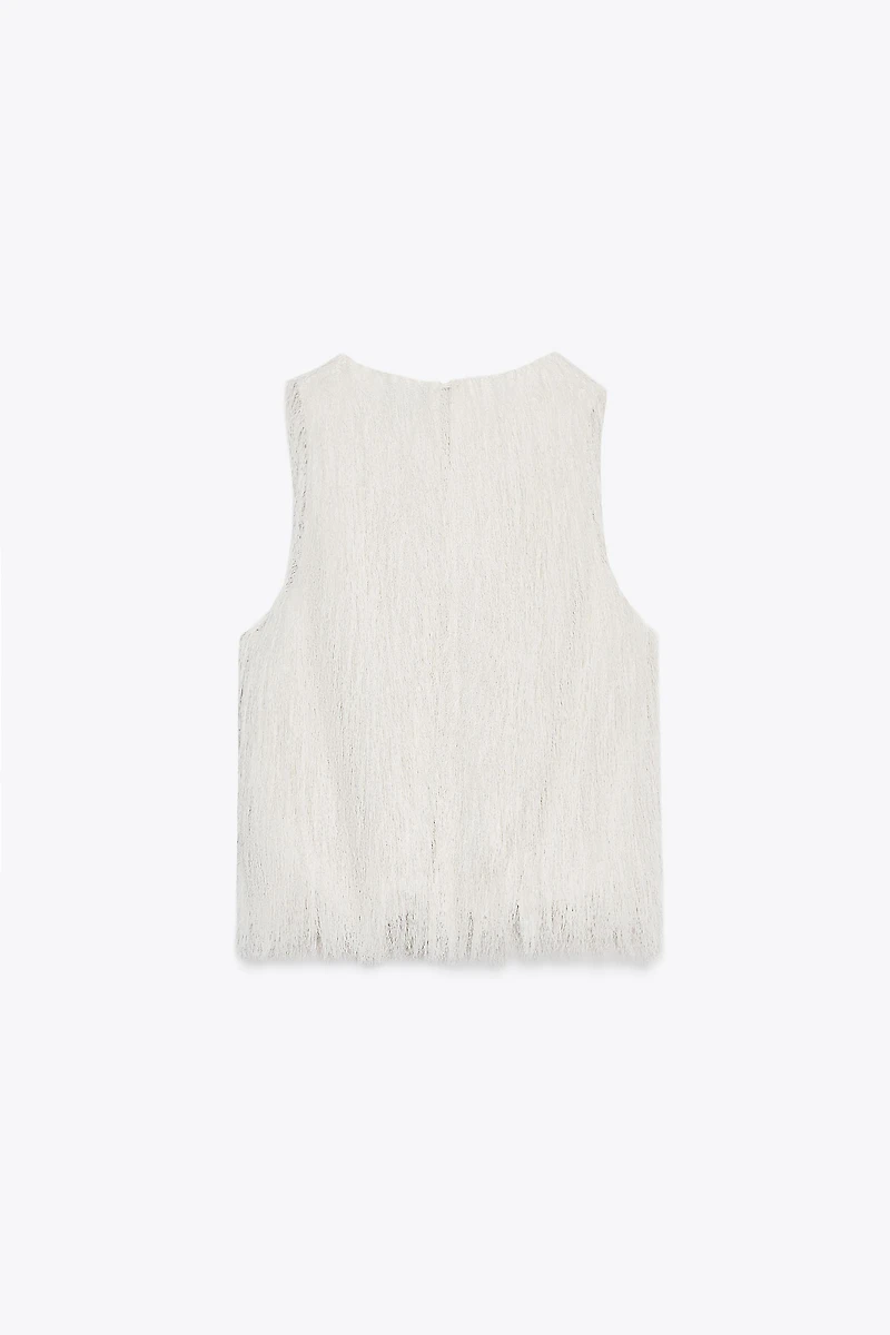 FRINGED CROP TOP