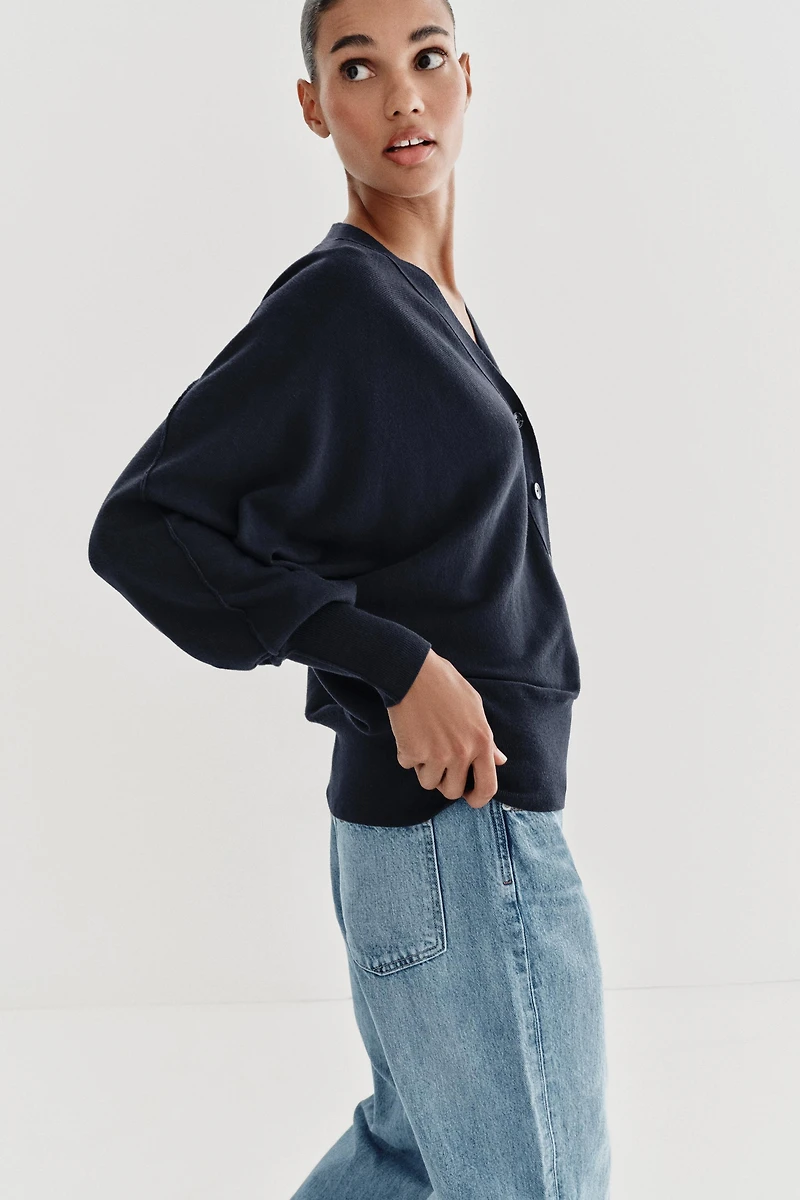 BATWING SLEEVE CARDIGAN