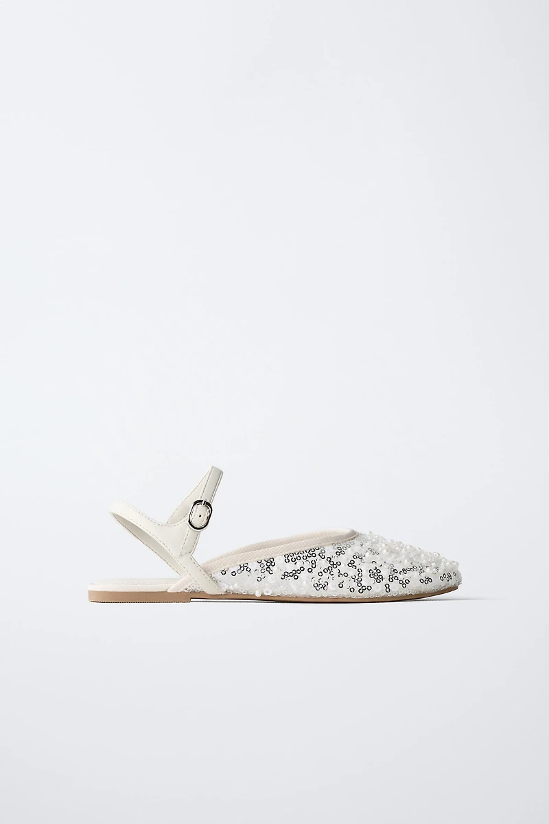 PEARL FANTASY SLINGBACK BALLET FLATS