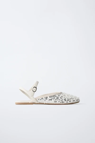 PEARL FANTASY SLINGBACK BALLET FLATS