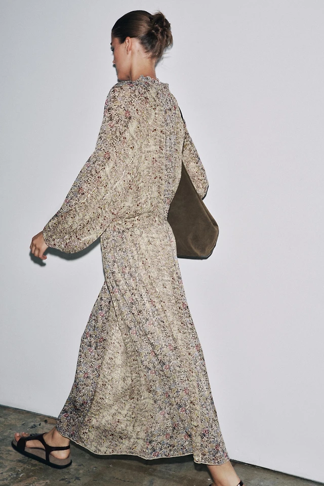 sequin dress long sleeve midi Wren Green Sequin Midi Dress with Beaded Tassels – Frock and Frill