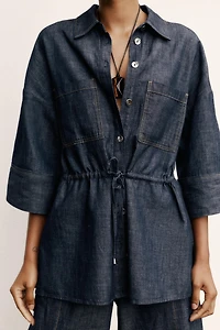 LINEN SAFARI SHIRT