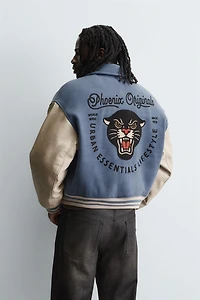 PATCHED QUILTED BOMBER JACKET