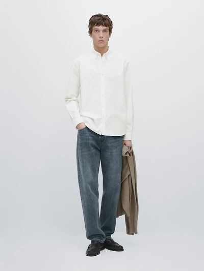 Regular-fit 100% cotton shirt