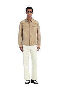 REGULAR FIT SUEDE LEATHER OVERSHIRT