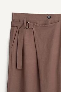 RELAXED FIT WRAP PANTS