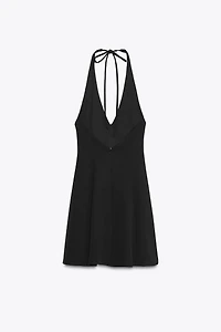 HALTER GODET SHORT DRESS