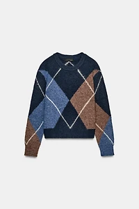 DIAMOND KNIT JUMPER