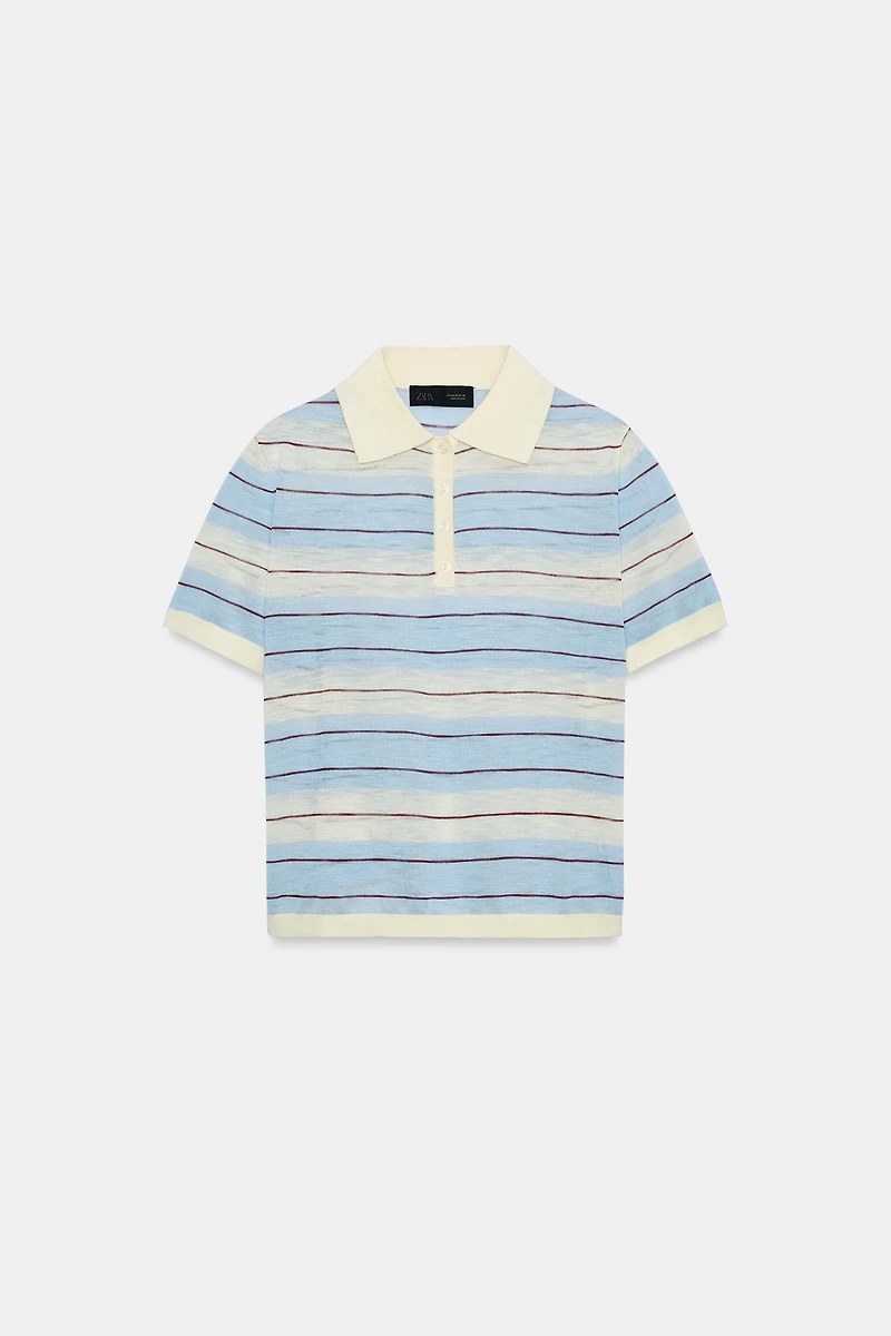 POLO EN MAILLE RAYÉ