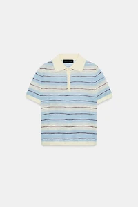 POLO EN MAILLE RAYÉ