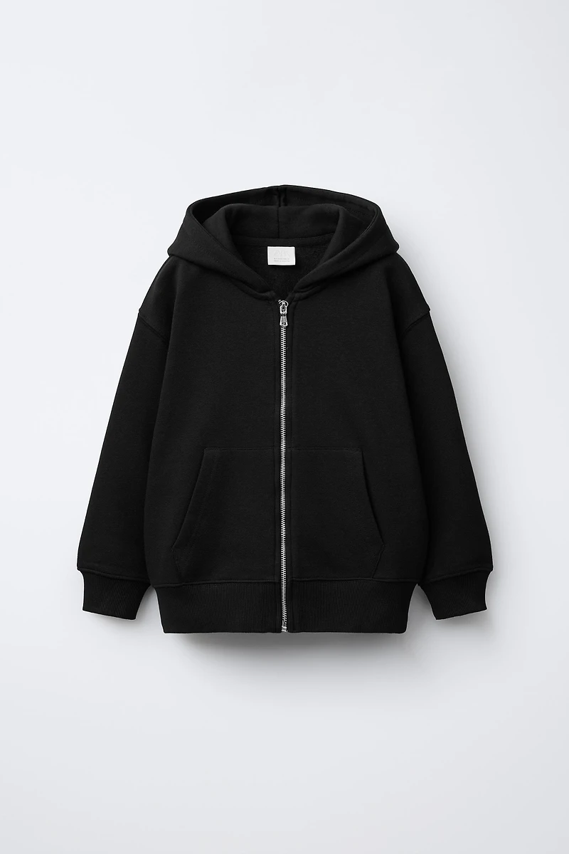BASIC ZIP SWEATSHIRT