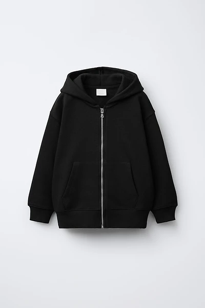 BASIC ZIP SWEATSHIRT