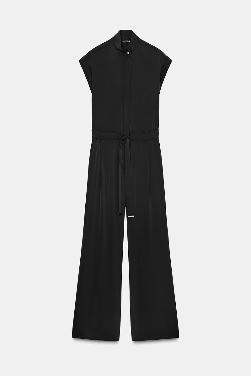 BELTED LONG JUMPSUIT
