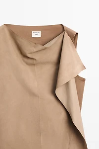 Asymmetric suede top - STUDIO