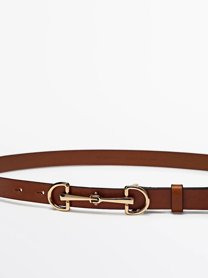 Ceinture équestre en cuir nappa