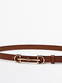Ceinture équestre en cuir nappa