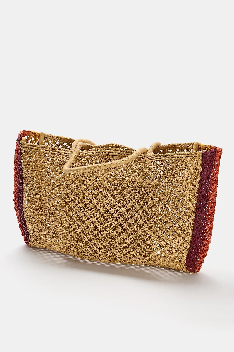 COMBINED WOVEN EFFECT SHOPPER