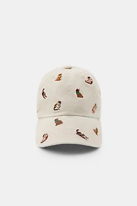 EMBROIDERED CAT TWILL CAP