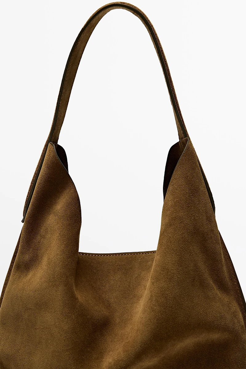 Split suede leather mini bag