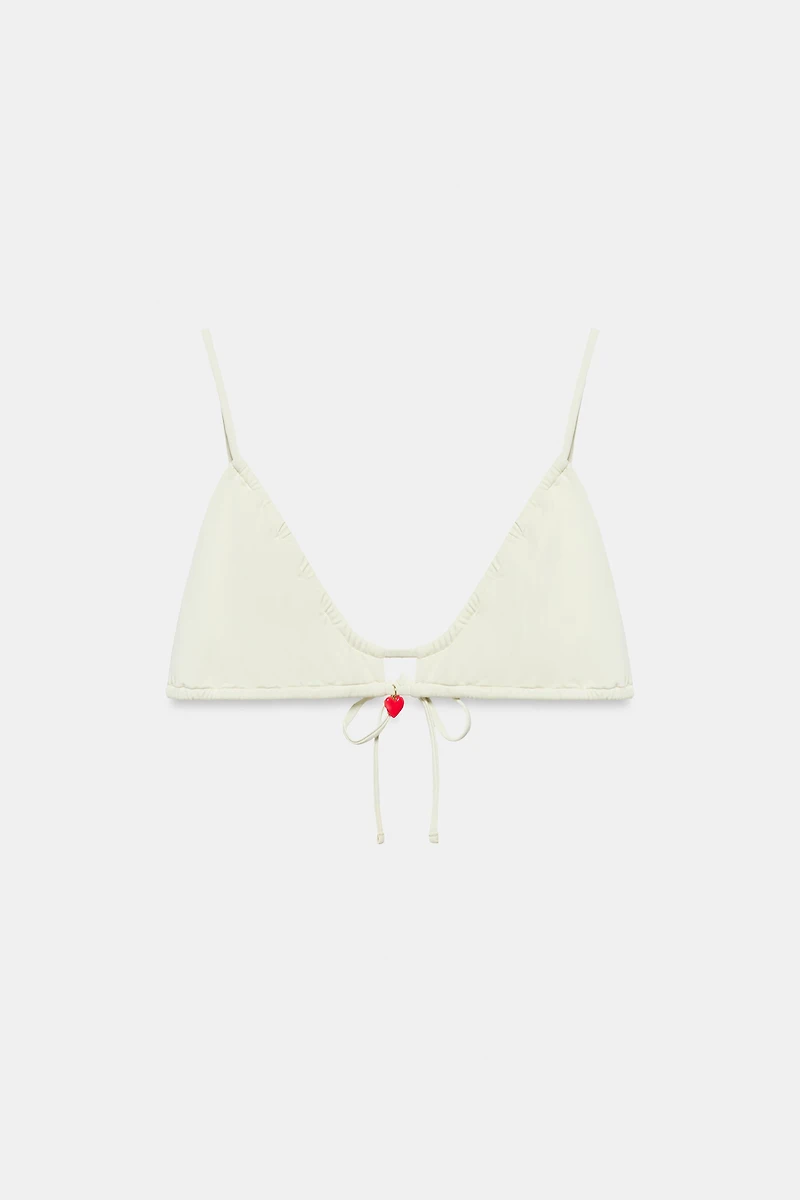 HEART BEAD BIKINI TOP