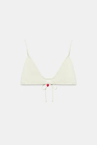 HEART BEAD BIKINI TOP