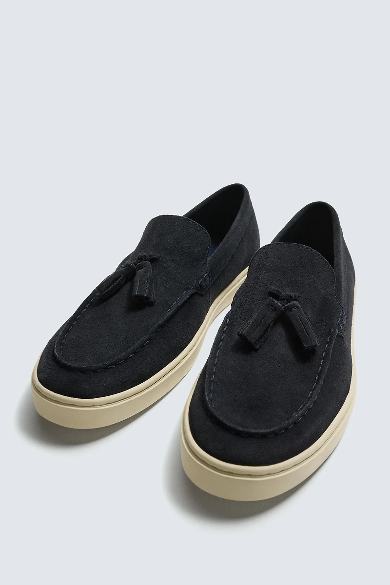 CASUAL LEATHER TASSEL LOAFERS